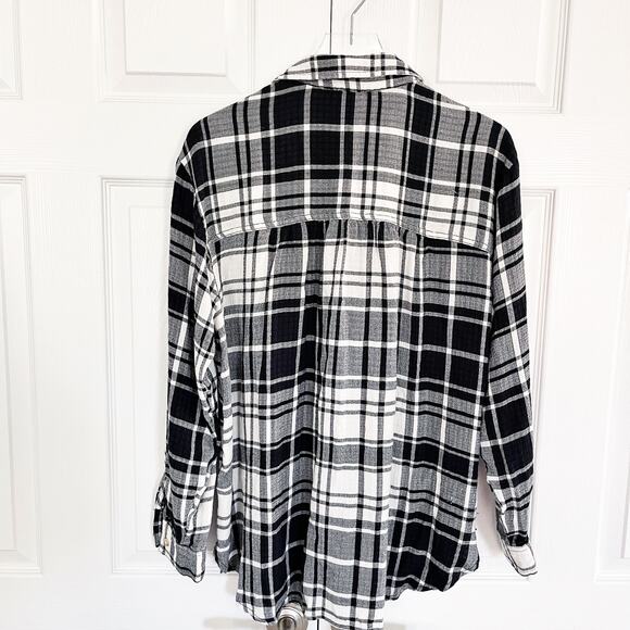 Pilcro Anthropologie Relaxed Buffalo Plaid Button Down Top - Picture 6 of 8
